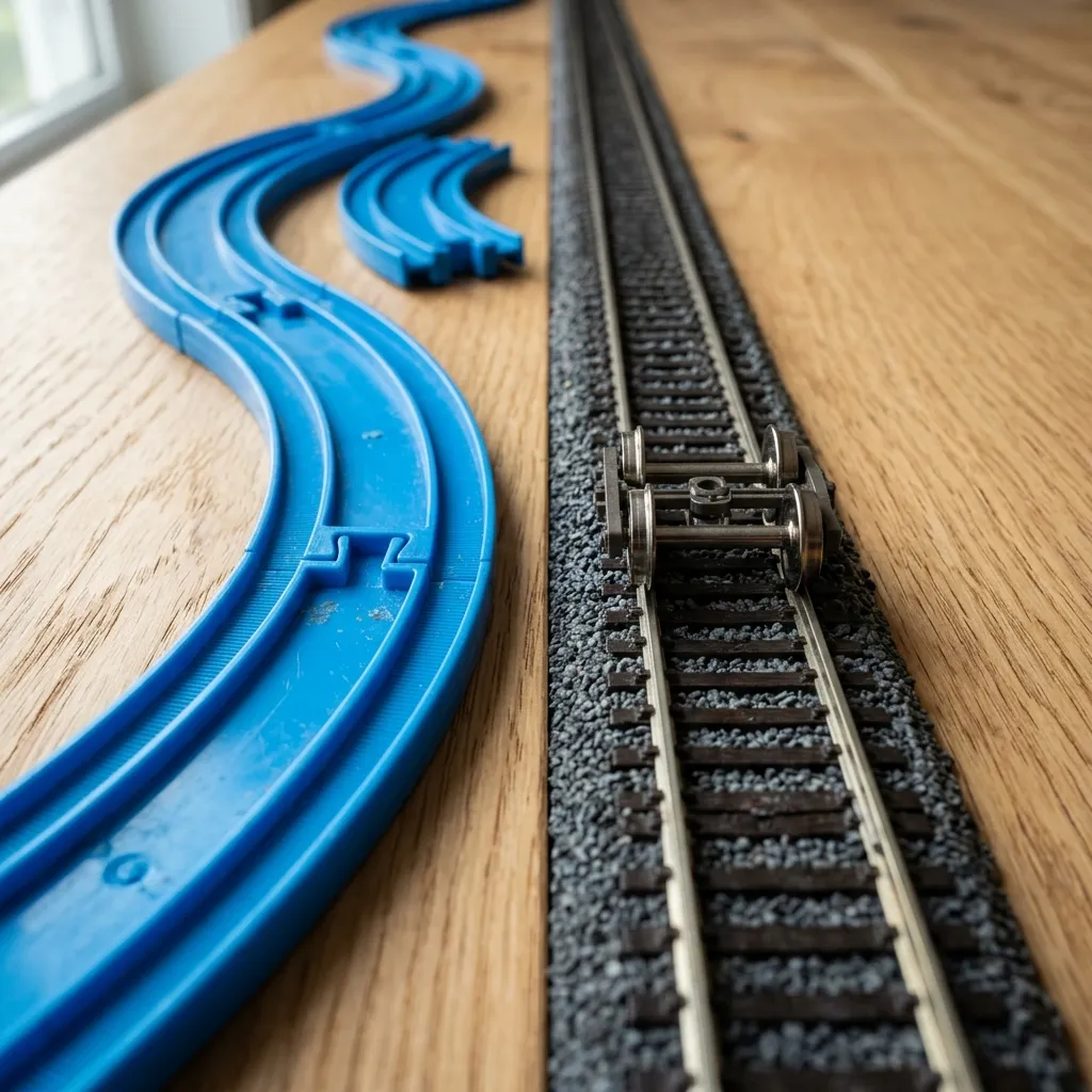 從 Plarail 藍色玩具鐵軌到 KATO 金屬軌道